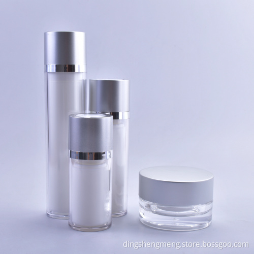 Bouteille Vide Rotativ de Bouteille Sans Air Cosmetique de forme ronde faite sur commande de 50ml